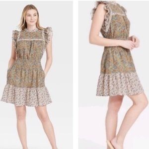 NWOT Universal Thread Sleeve Ruffle Dress